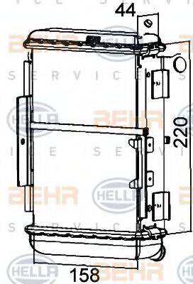 HELLA 8MK376765251 Радіатор, охолодження двигуна