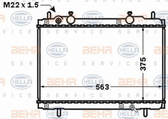 HELLA 8MK376767541 Радіатор, охолодження двигуна