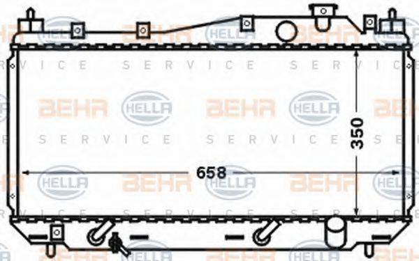 HELLA 8MK376768301 Радіатор, охолодження двигуна