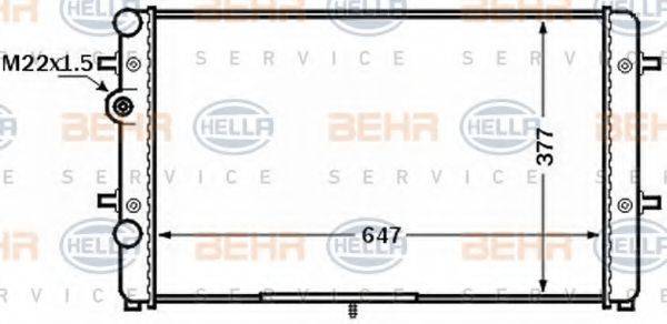 HELLA 8MK376772501 Радіатор, охолодження двигуна