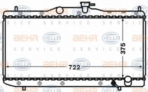 HELLA 8MK376773261 Радіатор, охолодження двигуна