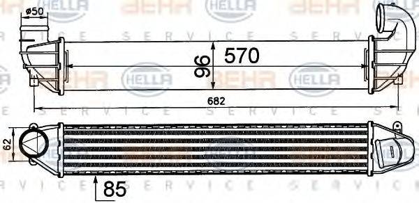 HELLA 8ML376911411 Інтеркулер