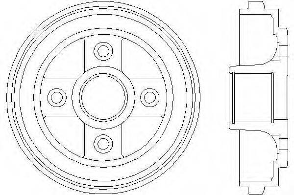 HELLA 8DT355300391 Гальмівний барабан