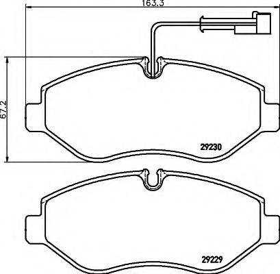 HELLA 8DB355005611 Комплект гальмівних колодок, дискове гальмо