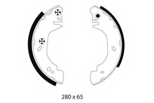 HELLA 8DB355001371 Комплект гальмівних колодок