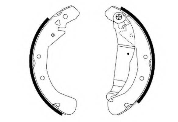 HELLA 8DB355001631 Комплект гальмівних колодок