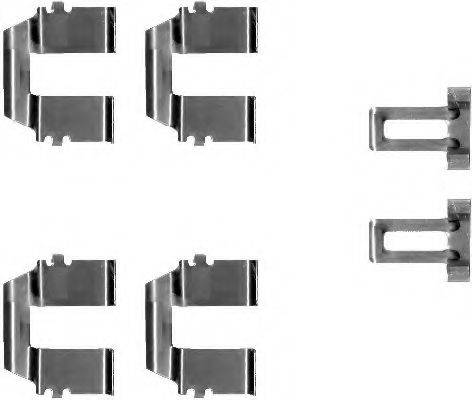 HELLA 8DZ355202721 Комплектуючі, колодки дискового гальма