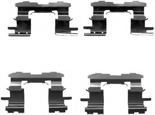 HELLA 8DZ355203101 Комплектуючі, колодки дискового гальма