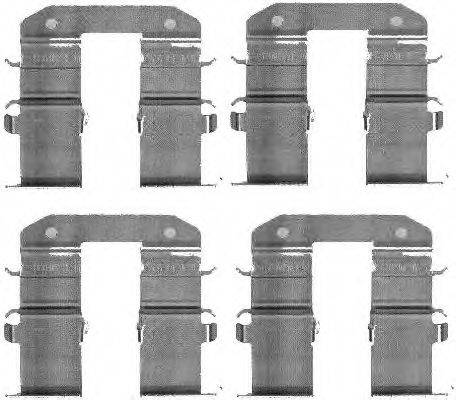 HELLA 8DZ355203351 Комплектуючі, колодки дискового гальма