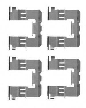 HELLA 8DZ355204591 Комплектуючі, колодки дискового гальма