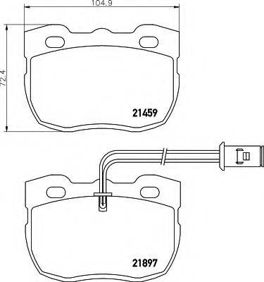 HELLA 8DB355005841 Комплект гальмівних колодок, дискове гальмо