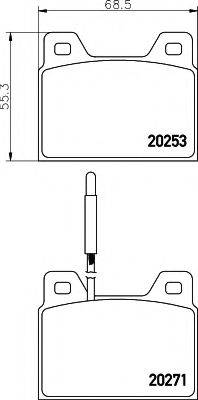 HELLA 8DB355005991 Комплект гальмівних колодок, дискове гальмо