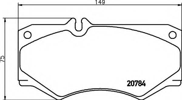 HELLA 8DB355006061 Комплект гальмівних колодок, дискове гальмо