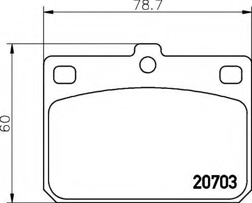 HELLA 8DB355007261 Комплект гальмівних колодок, дискове гальмо