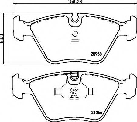 HELLA 8DB355007411 Комплект гальмівних колодок, дискове гальмо