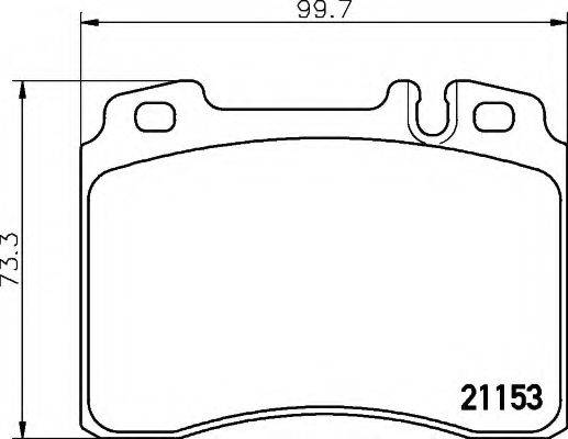 HELLA 8DB355007471 Комплект гальмівних колодок, дискове гальмо