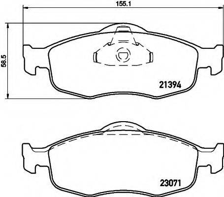 HELLA 8DB355007641 Комплект гальмівних колодок, дискове гальмо