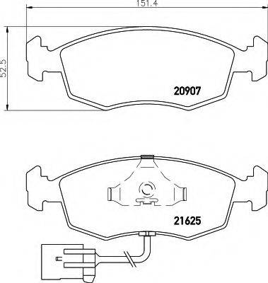 HELLA 8DB355007741 Комплект гальмівних колодок, дискове гальмо