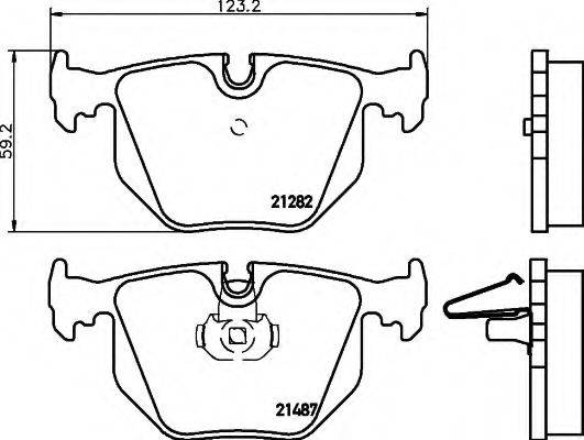 HELLA 8DB355008091 Комплект гальмівних колодок, дискове гальмо