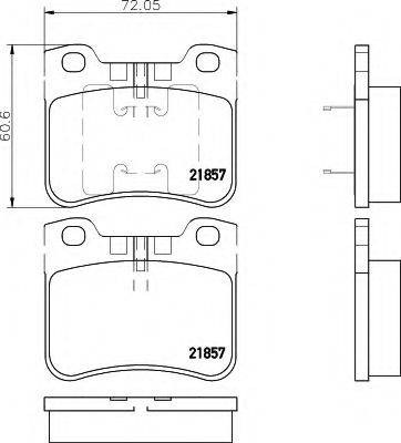 HELLA 8DB355008301 Комплект гальмівних колодок, дискове гальмо