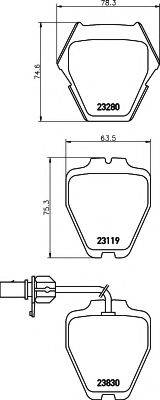 HELLA 8DB355009031 Комплект гальмівних колодок, дискове гальмо