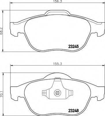 HELLA 8DB355009111 Комплект гальмівних колодок, дискове гальмо