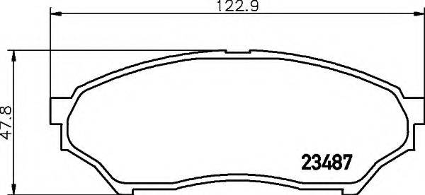 HELLA 8DB355009521 Комплект гальмівних колодок, дискове гальмо