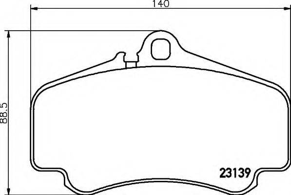 HELLA 8DB355009841 Комплект гальмівних колодок, дискове гальмо