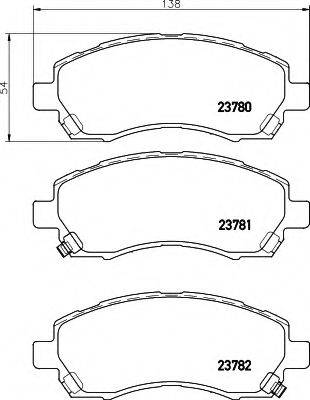 HELLA 8DB355010121 Комплект гальмівних колодок, дискове гальмо