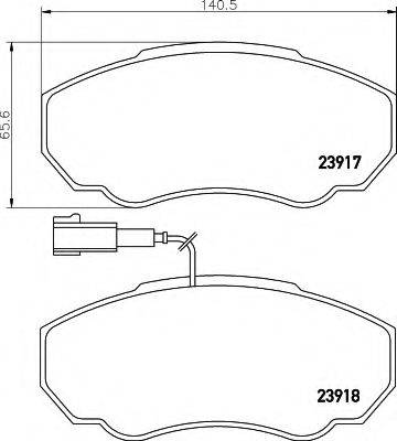 HELLA 8DB355010391 Комплект гальмівних колодок, дискове гальмо