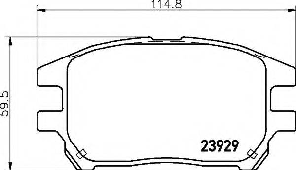 HELLA 8DB355010441 Комплект гальмівних колодок, дискове гальмо