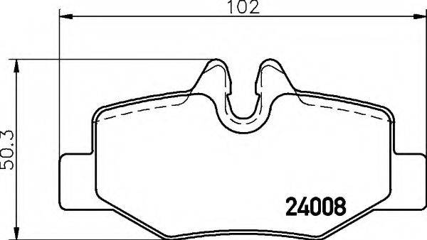 HELLA 8DB355010661 Комплект гальмівних колодок, дискове гальмо