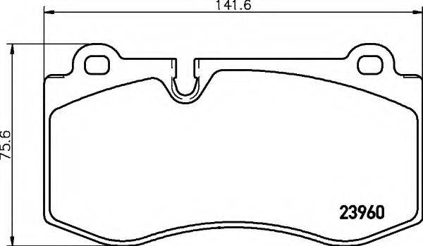 HELLA 8DB355011401 Комплект гальмівних колодок, дискове гальмо