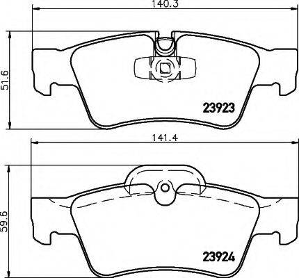 HELLA 8DB355011421 Комплект гальмівних колодок, дискове гальмо