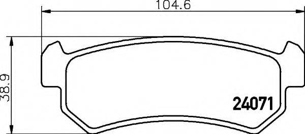 HELLA 8DB355011451 Комплект гальмівних колодок, дискове гальмо