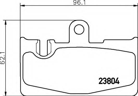 HELLA 8DB355011661 Комплект гальмівних колодок, дискове гальмо