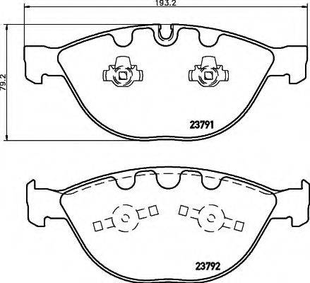 HELLA 8DB355006551 Комплект гальмівних колодок, дискове гальмо