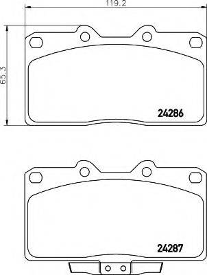 HELLA 8DB355006641 Комплект гальмівних колодок, дискове гальмо