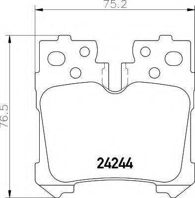 HELLA 8DB355006651 Комплект гальмівних колодок, дискове гальмо