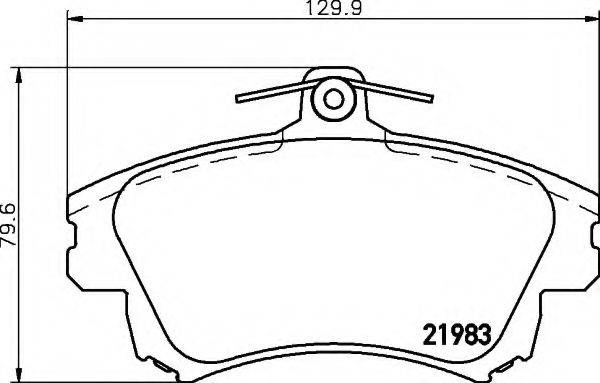 HELLA 8DB355006711 Комплект гальмівних колодок, дискове гальмо