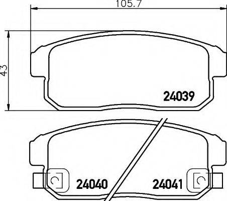 HELLA 8DB355012331 Комплект гальмівних колодок, дискове гальмо