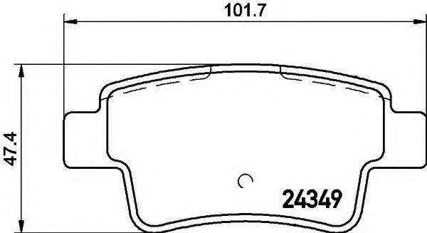 HELLA 8DB355015861 Комплект гальмівних колодок, дискове гальмо