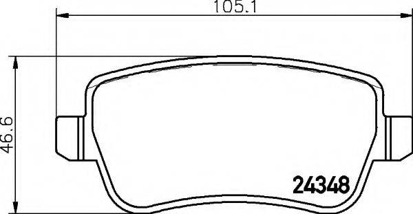 HELLA 8DB355012411 Комплект гальмівних колодок, дискове гальмо