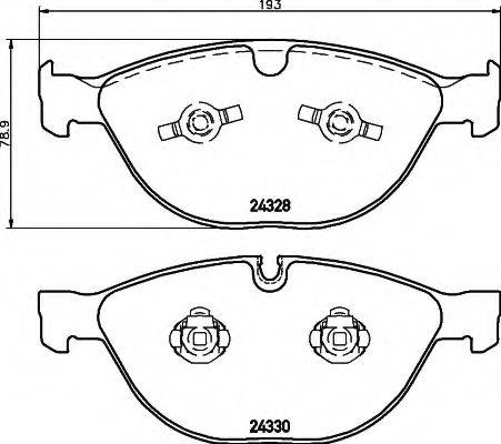 HELLA 8DB355012521 Комплект гальмівних колодок, дискове гальмо