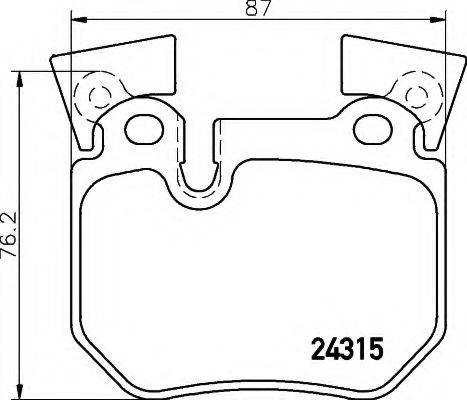 HELLA 8DB355012551 Комплект гальмівних колодок, дискове гальмо