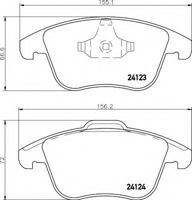 HELLA 8DB355012891 Комплект гальмівних колодок, дискове гальмо