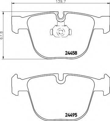 HELLA 8DB355013171 Комплект гальмівних колодок, дискове гальмо