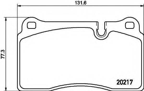 HELLA 8DB355013201 Комплект гальмівних колодок, дискове гальмо