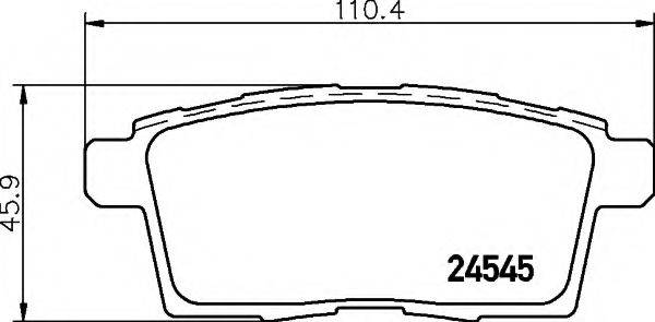 HELLA 8DB355013261 Комплект гальмівних колодок, дискове гальмо