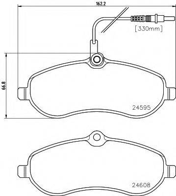 HELLA 8DB355013411 Комплект гальмівних колодок, дискове гальмо